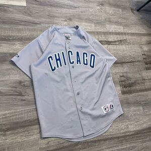 Majestic Light Gray Chicago Baseball Jersey
